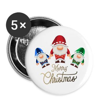 Gnomentrio Magia Navidada - Paquete de 5 chapas pequeñas (25 mm) - blanco - detrás
