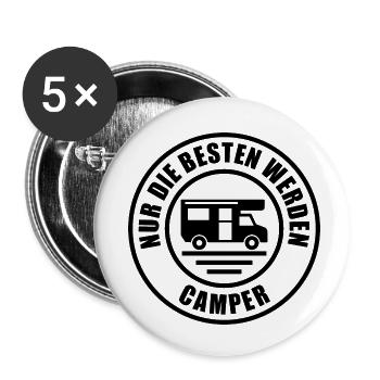 Camper - Buttons klein 25 mm (5er Pack) - Weiß - Vorne
