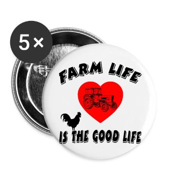 Farm - Buttons small 1''/25 mm (5-pack) - white - Front