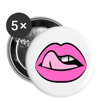 EN-CAS - Lot de 5 petits badges (25 mm) - blanc - Devant