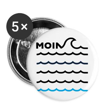 MOIN - Buttons klein 25 mm (5er Pack) - Weiß - Vorne