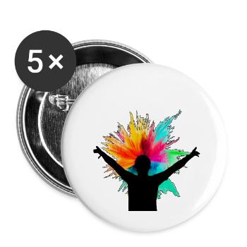 armin silhouette 2 - Lot de 5 petits badges (25 mm) - blanc - Devant