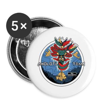 Das antike Axolotl - Buttons klein 25 mm (5er Pack) - Weiß - Vorne