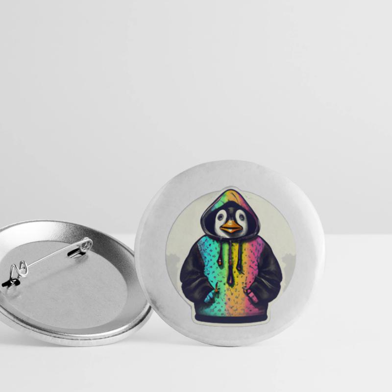 Pinguin mit Bunten Pullover Buttons klein 25 mm (5er Pack)