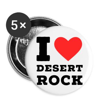 I love desert rock - Buttons small 1''/25 mm (5-pack) - white - Front