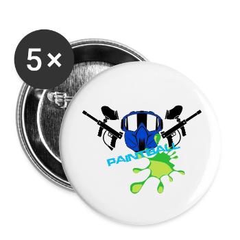 Paintball - Buttons small 1''/25 mm (5-pack) - white - Front