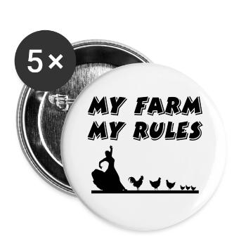 Farm - Buttons small 1''/25 mm (5-pack) - white - Front