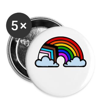 Lgbt Homo Rainbow Equality Relationship - Buttons small 1''/25 mm (5-pack) - white - Front