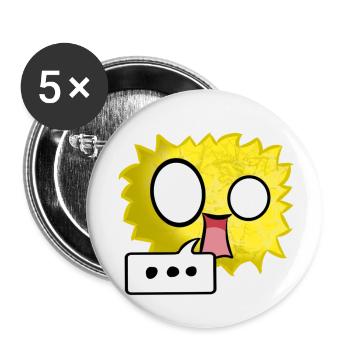 Oo Puschel - Buttons klein 25 mm (5er Pack) - Weiß - Vorne