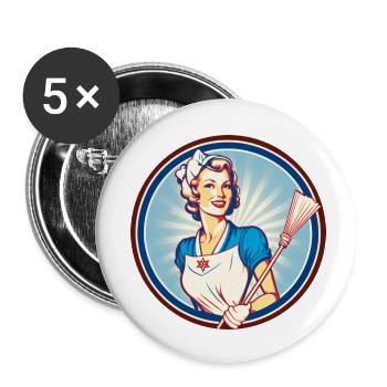 Épouse parfaite - Lot de 5 petits badges (25 mm) - blanc - Devant