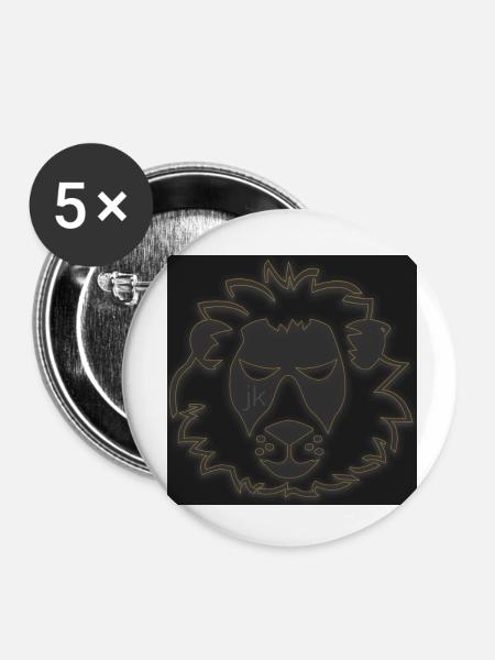 Logo JAY-KEY - Buttons klein 25 mm (5er Pack) - Weiß