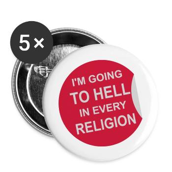 Going to Hell - Buttons small 1''/25 mm (5-pack) - white - Front