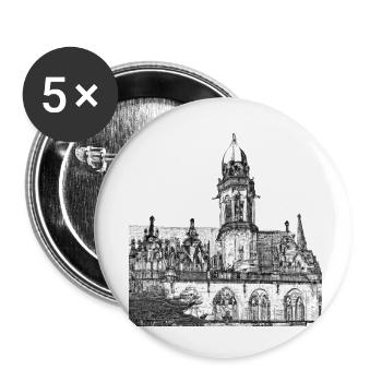 Church (painted) - Buttons small 1''/25 mm (5-pack) - white - Front