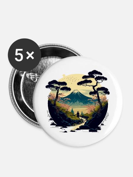 Kirschbaum - Buttons klein 25 mm (5er Pack) - Weiß