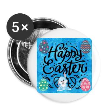 Happy holidays. Christmas. - Buttons small 1''/25 mm (5-pack) - white - Front
