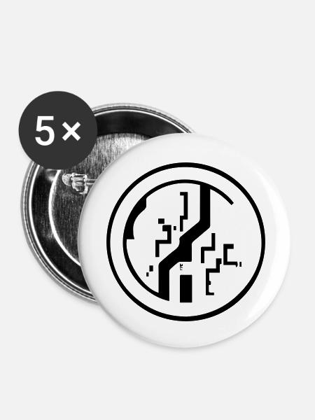 Emblem - Buttons klein 25 mm (5er Pack) - Weiß