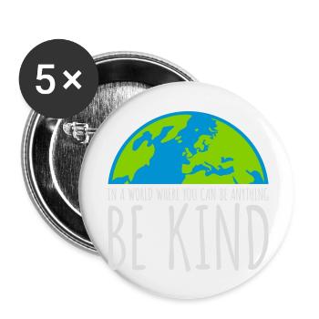 you can be kind - Buttons klein 25 mm (5er Pack) - Weiß - Vorne