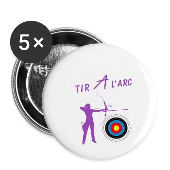 Archery - Buttons small 1''/25 mm (5-pack) - white - Front