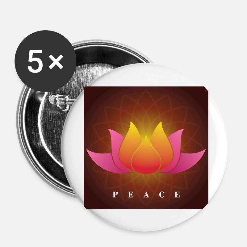 Peace forAll - Buttons small 1''/25 mm (5-pack) - white