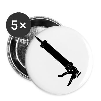 Abdichtungssprüher für Kitter - Buttons klein 25 mm (5er Pack) - Weiß - Vorne