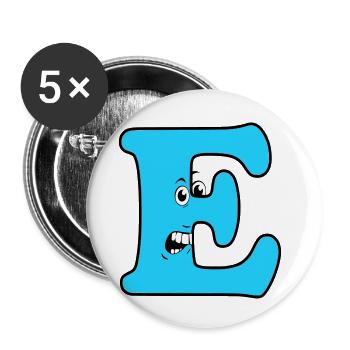 E - Buttons small 1''/25 mm (5-pack) - white - Front