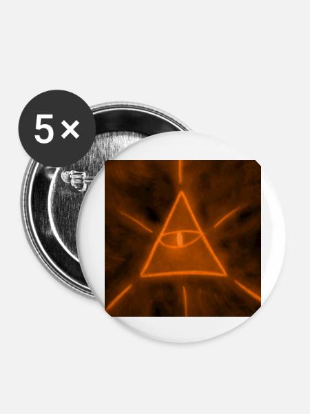 HÖCHSTE ORANGE SEIN - Buttons klein 25 mm (5er Pack) - Weiß