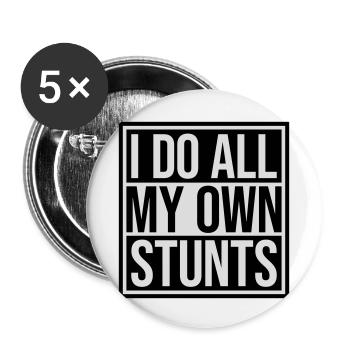 Toutes mes propres cascades - Lot de 5 petits badges (25 mm) - blanc - Devant