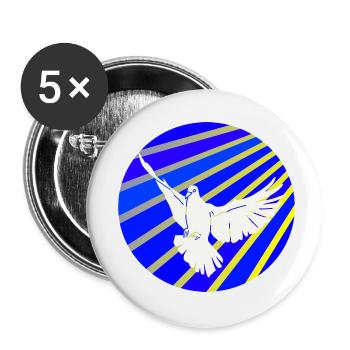 Ukraine Ukraine gibt nie das T-Shirt - Buttons klein 25 mm (5er Pack) - Weiß - Vorne
