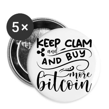 Bitcoin Spruch - Buttons klein 25 mm (5er Pack) - Weiß - Vorne