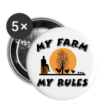 Farm - Buttons small 1''/25 mm (5-pack) - white - Front