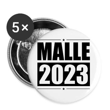 Malle 2023 - Buttons small 1''/25 mm (5-pack) - white - Front