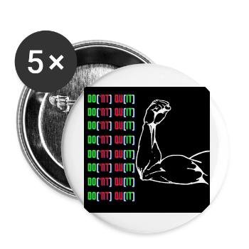 FAIS-LE - Lot de 5 petits badges (25 mm) - blanc - Devant