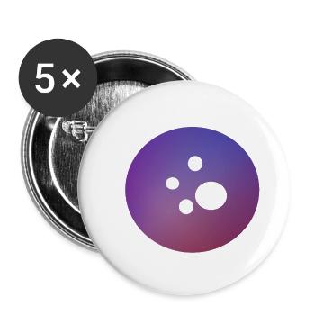 Galaxy button - Buttons klein 25 mm (5er Pack) - Weiß - Vorne