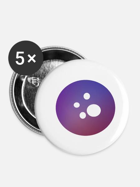 Galaxy button - Buttons klein 25 mm (5er Pack) - Weiß