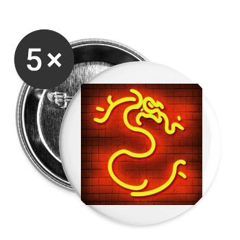 Dragon - Buttons small 1''/25 mm (5-pack) - white - Front
