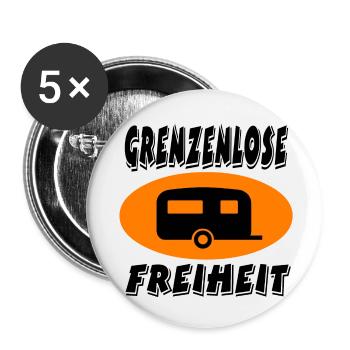 Camping - Buttons klein 25 mm (5er Pack) - Weiß - Vorne