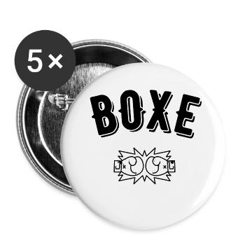 boxe - Lot de 5 petits badges (25 mm) - blanc - Devant