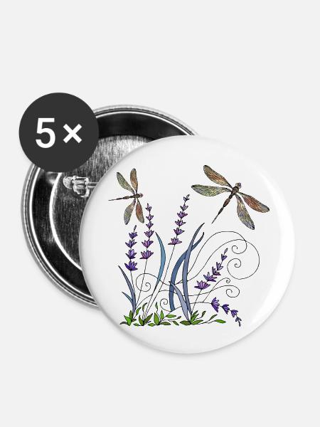 Wichtig - Buttons klein 25 mm (5er Pack) - Weiß