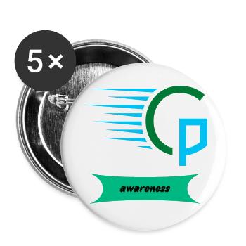 Cp awareness - Buttons small 1''/25 mm (5-pack) - white - Front