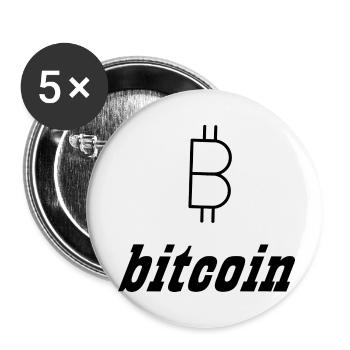 Bitcoin Trading Crypto Stocks - Buttons small 1''/25 mm (5-pack) - white - Front