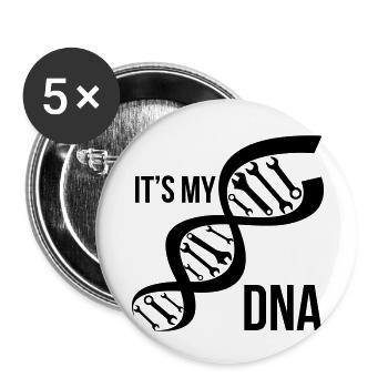 DNA WERKSTATTTECHNIKER - Buttons klein 25 mm (5er Pack) - Weiß - Vorne
