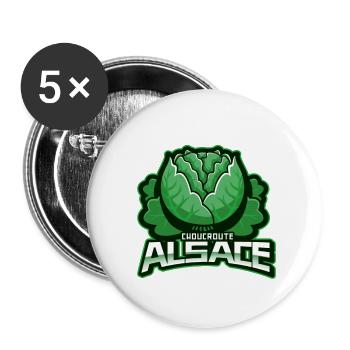 Alsace Sauerkraut - Buttons small 1''/25 mm (5-pack) - white - Front