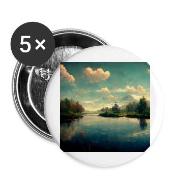 Enchanted nature - Buttons small 1''/25 mm (5-pack) - white - Front