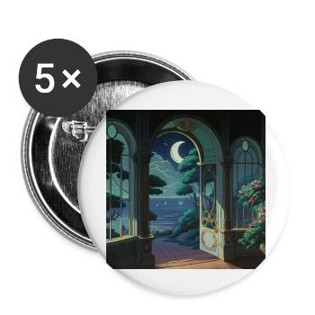Enchanted nature - Buttons small 1''/25 mm (5-pack) - white - Front