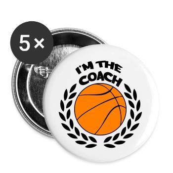 Basketball at The Coach - Buttons small 1''/25 mm (5-pack) - white - Front