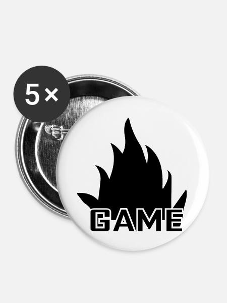 Game Gaming PC - Buttons klein 25 mm (5er Pack) - Weiß