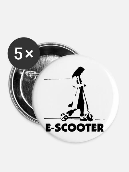 E-Scooter E-Roller Scooter - Buttons klein 25 mm (5er Pack) - Weiß