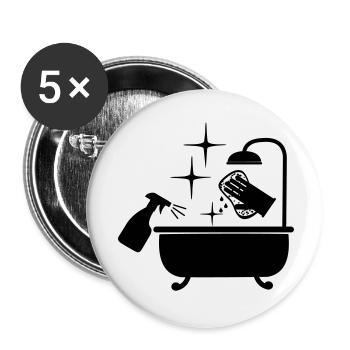 Cleaner bathtub with soap and water - Buttons small 1''/25 mm (5-pack) - white - Front