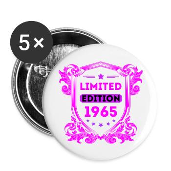 1965 - Lot de 5 petits badges (25 mm) - blanc - Devant