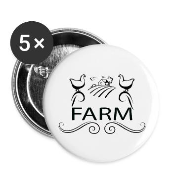 Farm - Buttons small 1''/25 mm (5-pack) - white - Front
